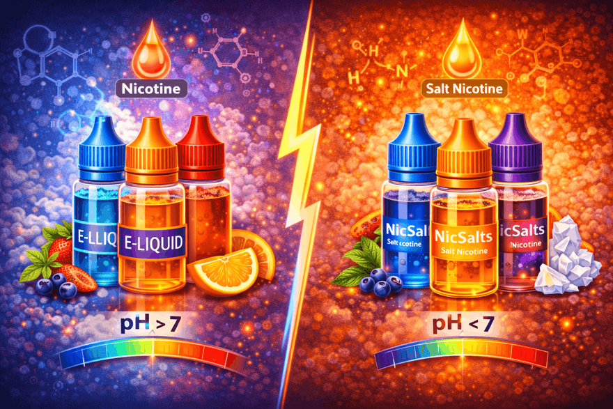 ¿Cuál es la diferencia entre e-liquid y sales de nicotina?