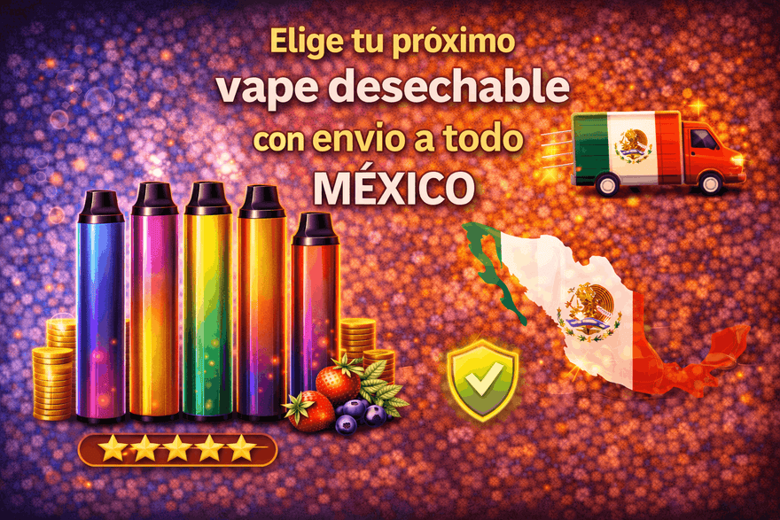 Elige tu próximo vape desechable en La Vapería con envío a todo México