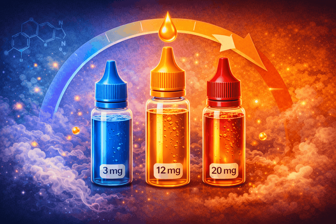 ¿Qué significan los niveles de nicotina en los e-liquids?