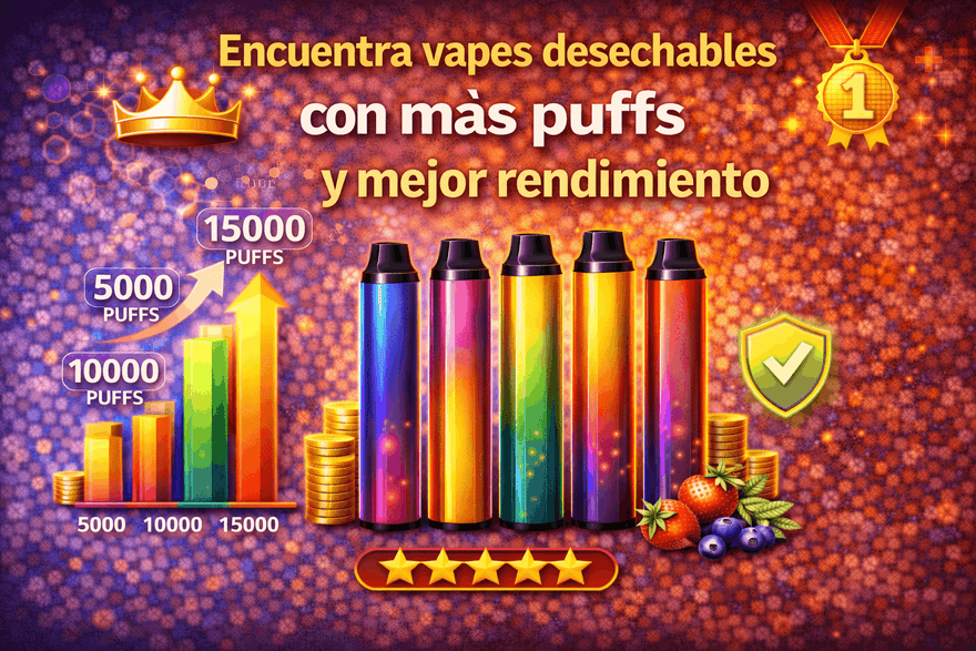 Encuentra vapes desechables con más puffs y mejor rendimiento