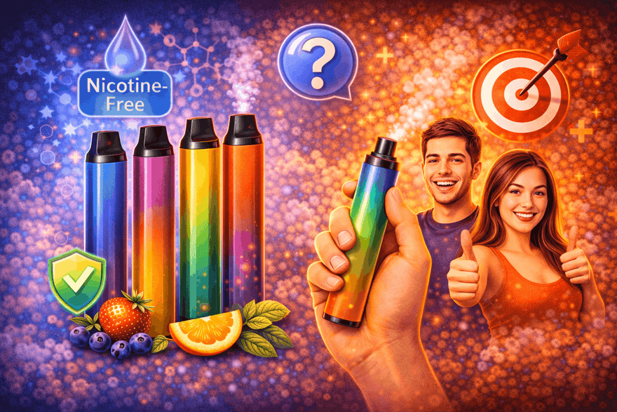 Vapes desechables sin nicotina: qué opciones existen y para quién son