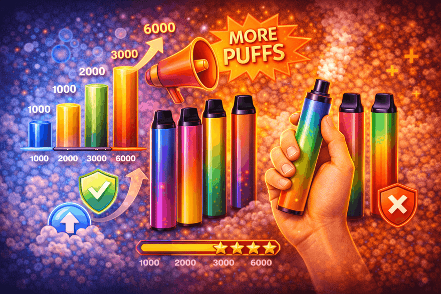 Vapes desechables con más caladas: cómo elegir el que más dura